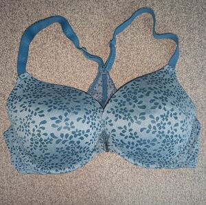 Blue Floral Lace T-Shirt Bra - Women Intimates